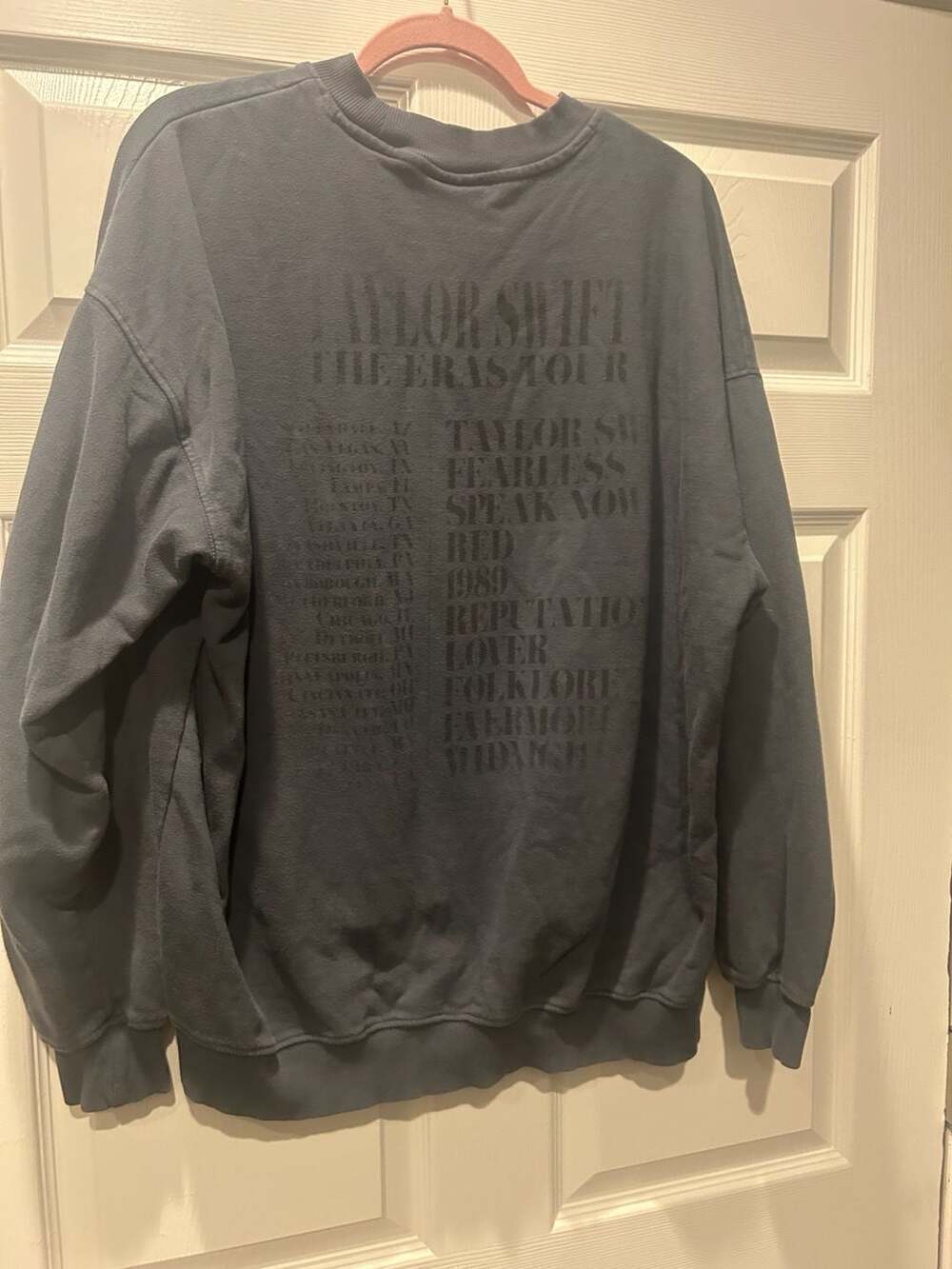 Taylor Swift The Eras Tour Official Blue Crewneck Sweatshirt - Picture 6 of 7
